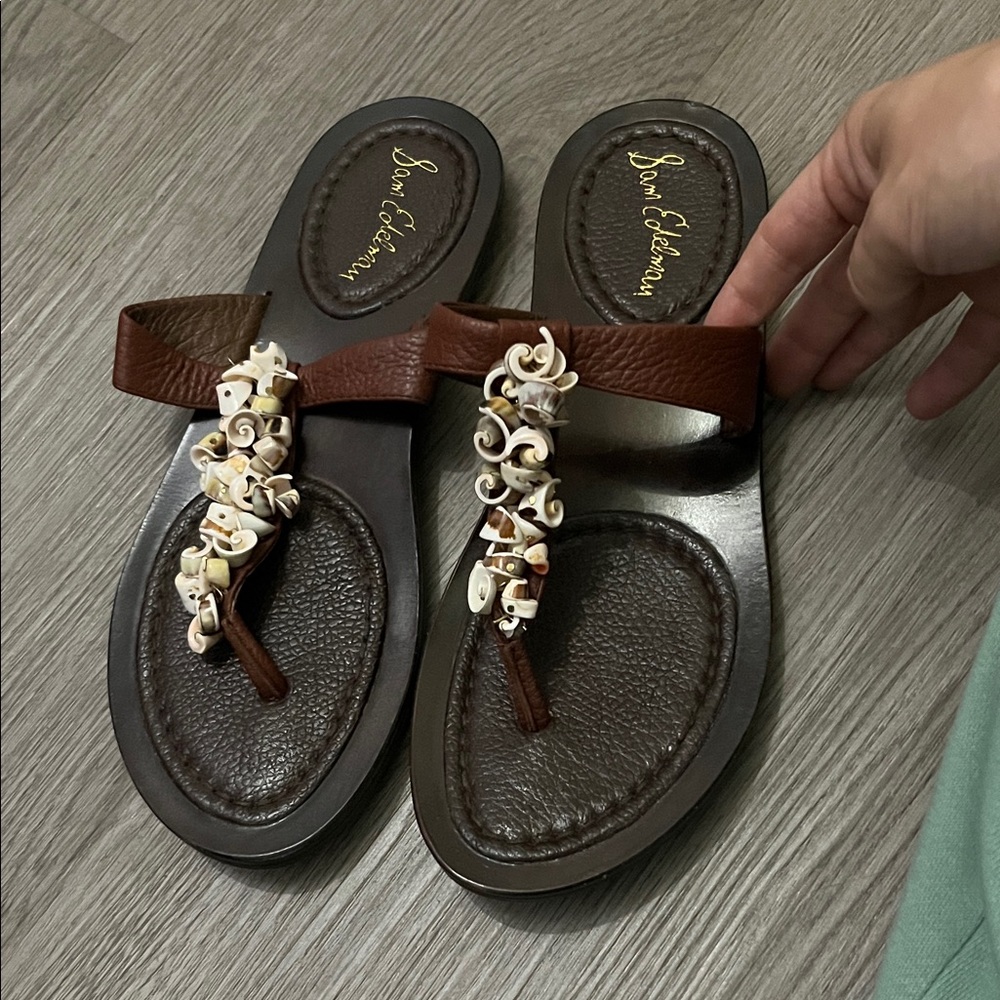 Sam Edelman Bari Leather Thong Sandals